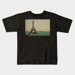 Fishing Under the Lighthouse Kids T-Shirt